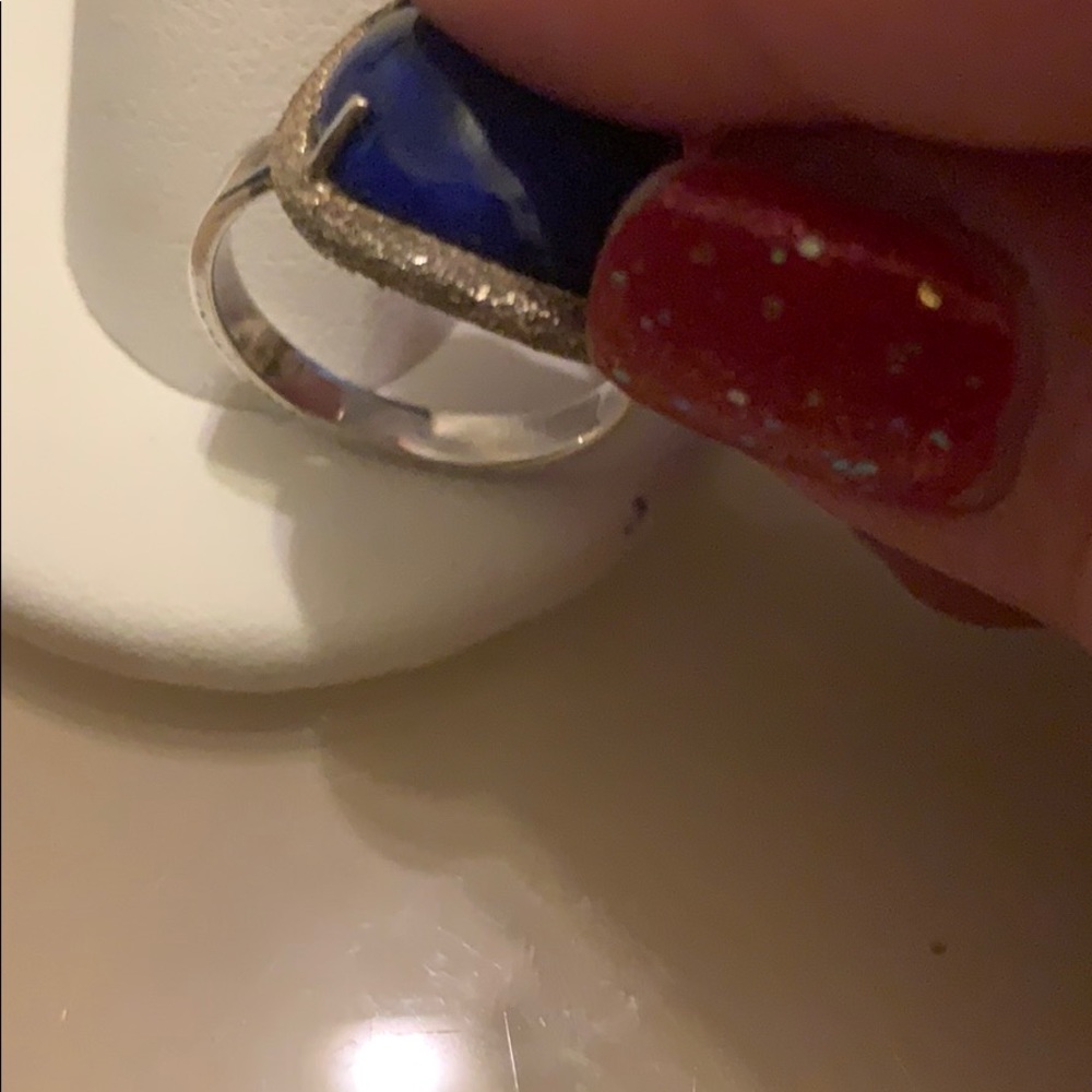 Vintage Lapis ring in sterling silver- - Picture 6 of 8